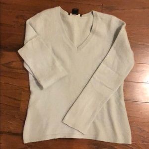 ann taylor 100% cashmere sweater baby blue color
